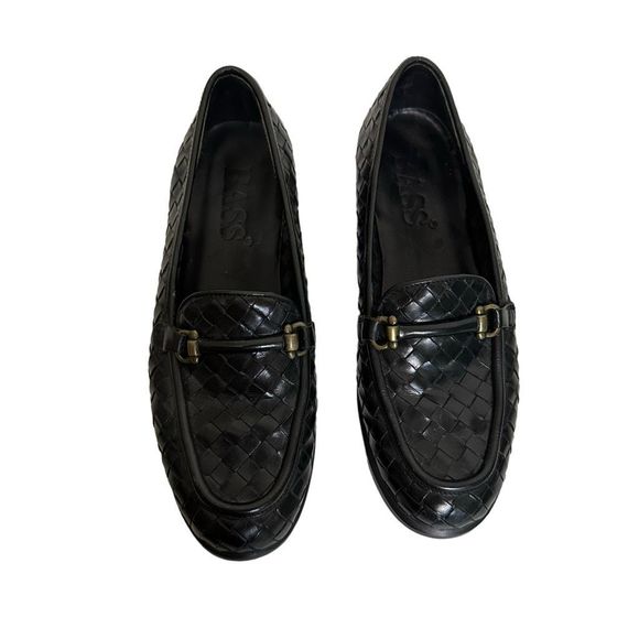Bass Vintage Women’s Leola Leather Basket Weave Slip On Horsebit Loafers Size 6 - Picture 3 of 11